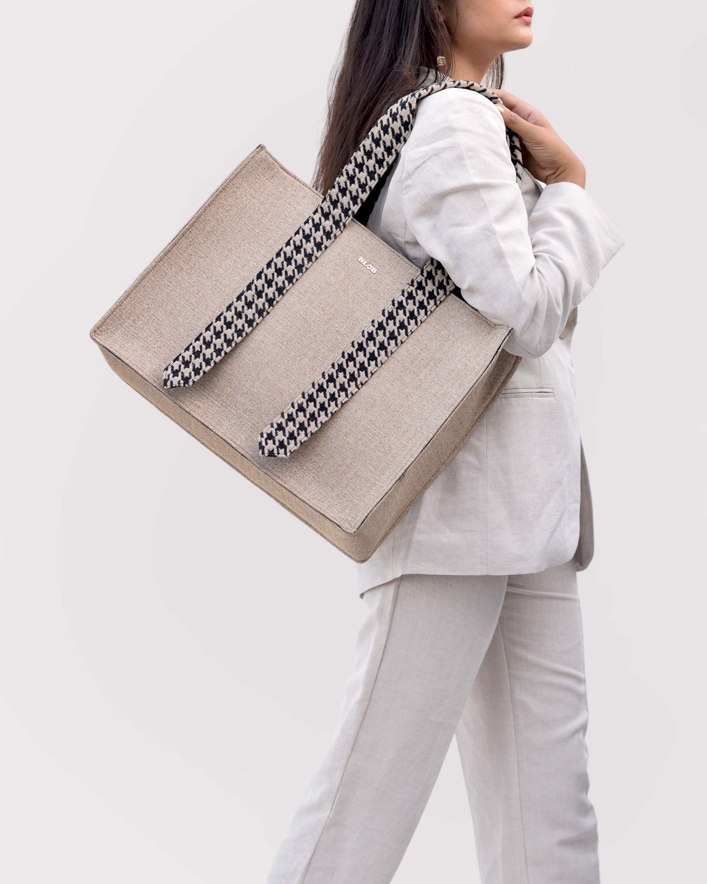 Laptop Tote - Classic Beige